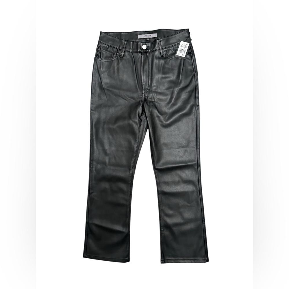 JOE’s Jeans Faux Leather Cropped Ankle Flare Bootcut Women Size 26 $218 MSRP NWT - Picture 3 of 9